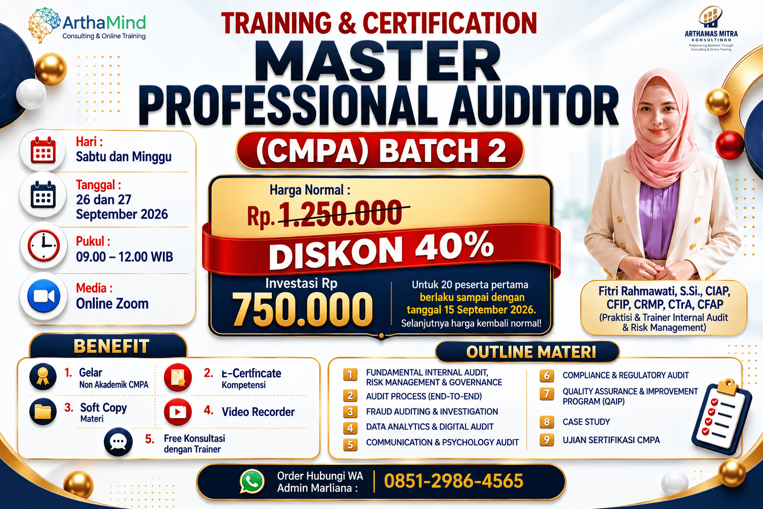 Training & Sertifikasi Master Professional Auditor (CMPA) Batch 2